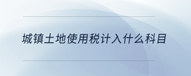 城鎮(zhèn)土地使用稅計(jì)入什么科目