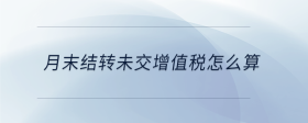 月末結(jié)轉(zhuǎn)未交增值稅怎么算