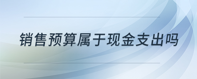 銷售預算屬于現(xiàn)金支出嗎