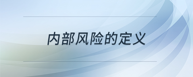內(nèi)部風(fēng)險的定義