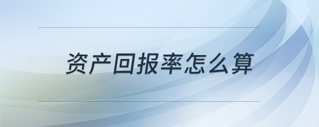 資產(chǎn)回報率怎么算
