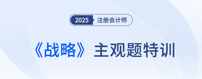 業(yè)務(wù)單位戰(zhàn)略_2025注會戰(zhàn)略主觀題特訓(xùn)