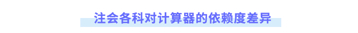 注會各科對計算器的依賴度差異