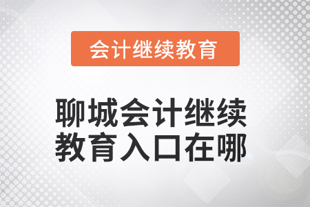 聊城2025年會(huì)計(jì)繼續(xù)教育入口在哪？