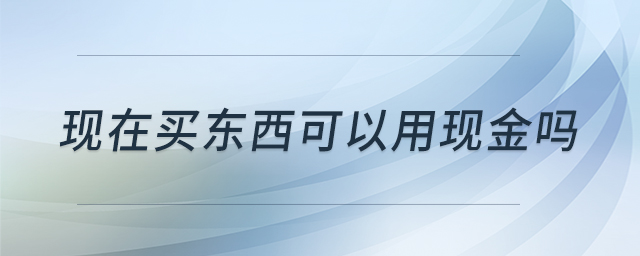 現在買東西可以用現金嗎