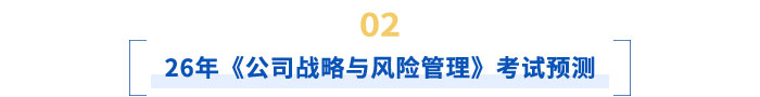 25年《公司戰(zhàn)略與風險管理》考試預測