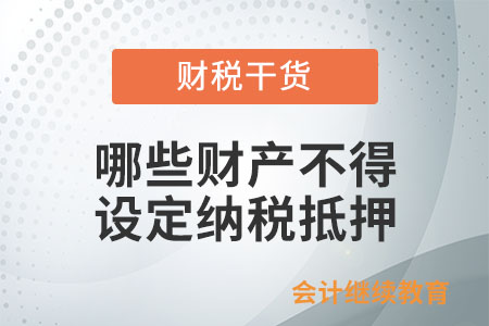 哪些財產(chǎn)不得設(shè)定納稅抵押？