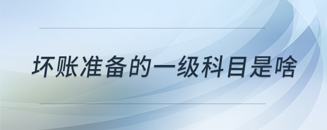 壞賬準備的一級科目是啥