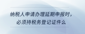 納稅人申請(qǐng)辦理延期申報(bào)時(shí)，必須持稅務(wù)登記證件么
