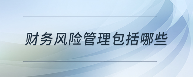 財務(wù)風險管理包括哪些