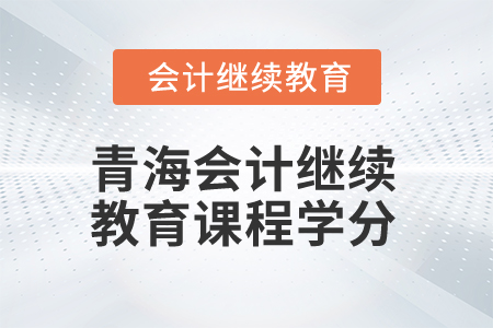2025年青海會(huì)計(jì)人員繼續(xù)教育課程學(xué)分
