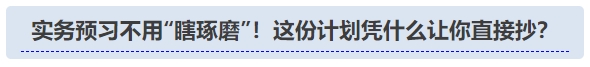 中級(jí)會(huì)計(jì)實(shí)務(wù)預(yù)習(xí)不用“瞎琢磨”！這份計(jì)劃憑啥讓你直接抄？