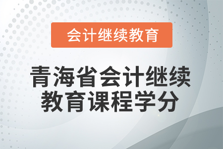 2025年青海省會(huì)計(jì)人員繼續(xù)教育課程學(xué)分