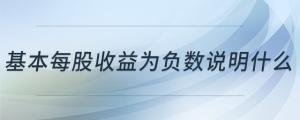基本每股收益為負(fù)數(shù)說(shuō)明什么