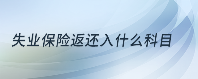 失業(yè)保險(xiǎn)返還入什么科目？
