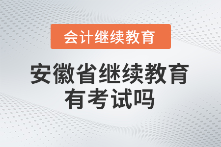 2025安徽省會計繼續(xù)教育有考試嗎？