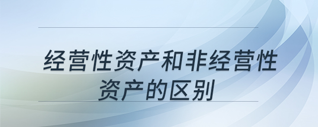 經(jīng)營性資產(chǎn)和非經(jīng)營性資產(chǎn)的區(qū)別
