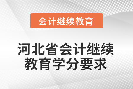 2025年度河北省會計(jì)人員繼續(xù)教育學(xué)分要求