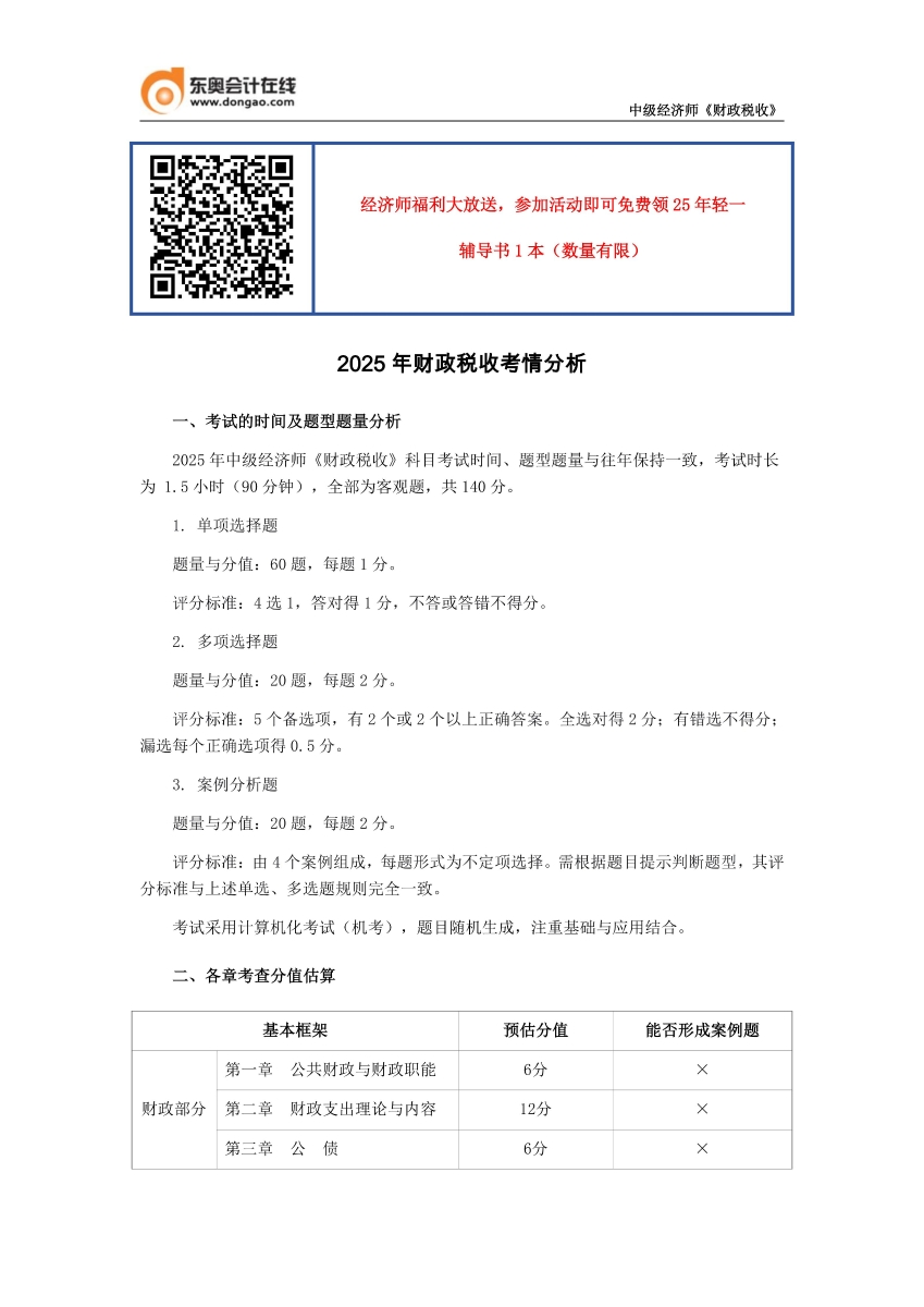 2025年財政稅收考情分析_01