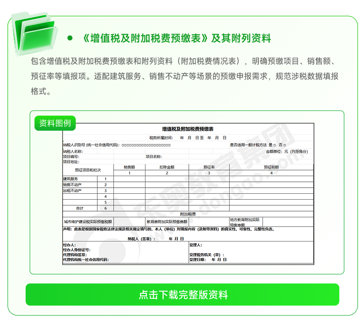增值稅及附加稅費(fèi)預(yù)繳表
