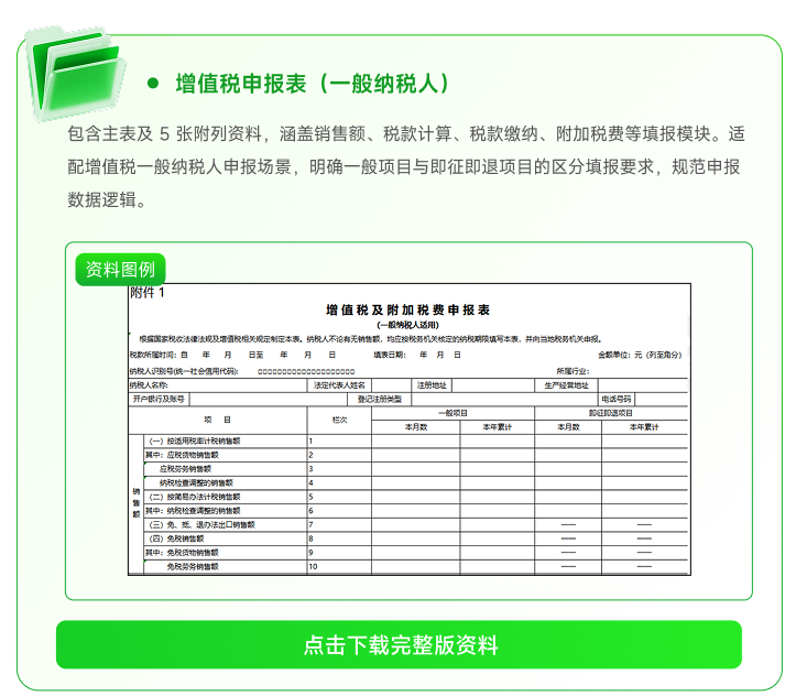 增值稅申報(bào)表（一般人）