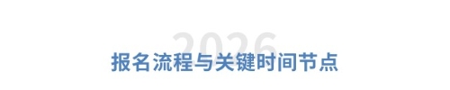 報名流程與關鍵時間節(jié)點