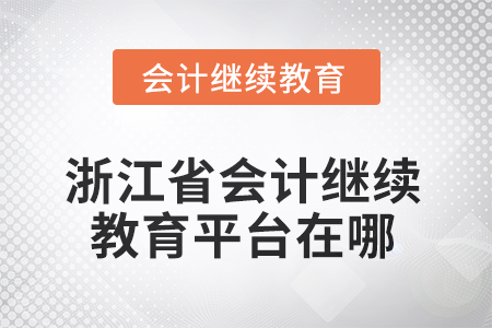 2025年浙江省會(huì)計(jì)人員繼續(xù)教育平臺(tái)在哪？