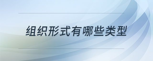 組織形式有哪些類型