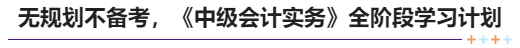 無(wú)規(guī)劃不備考，《中級(jí)會(huì)計(jì)實(shí)務(wù)》全階段學(xué)習(xí)計(jì)劃