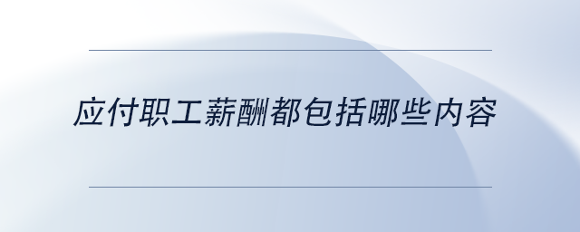 中級(jí)會(huì)計(jì)應(yīng)付職工薪酬都包括哪些內(nèi)容