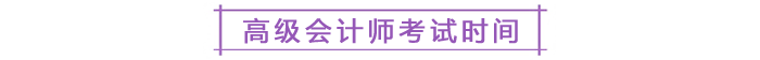 高級(jí)會(huì)計(jì)師考試時(shí)間