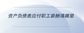 資產(chǎn)負(fù)債表應(yīng)付職工薪酬填哪里
