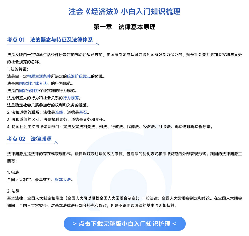 經(jīng)濟(jì)法入門知識梳理-例圖