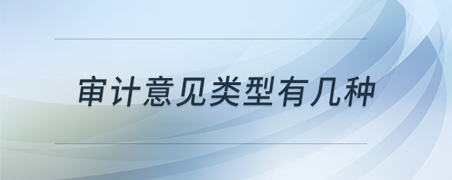 審計(jì)意見(jiàn)類(lèi)型有幾種