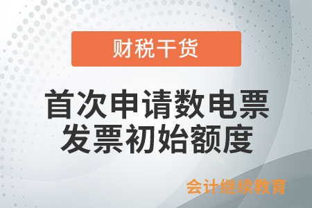 首次申請數(shù)電發(fā)票，發(fā)票的初始額度是多少？