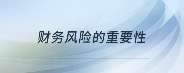 財務(wù)風險的重要性