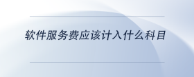 軟件服務(wù)費(fèi)應(yīng)該計(jì)入什么科目