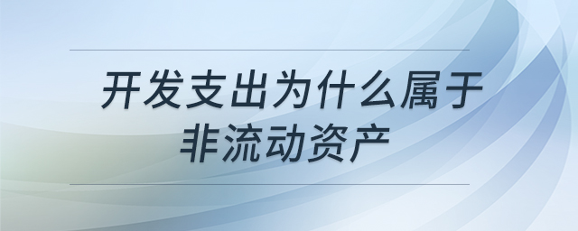 開發(fā)支出為什么屬于非流動(dòng)資產(chǎn)