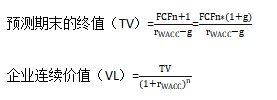 企業(yè)的連續(xù)價(jià)值計(jì)算公式