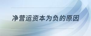凈營運(yùn)資本為負(fù)的原因