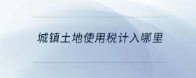 城鎮(zhèn)土地使用稅計入哪里