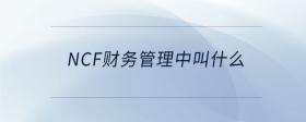 ncf財務(wù)管理中叫什么