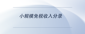 小規(guī)模免稅收入分錄