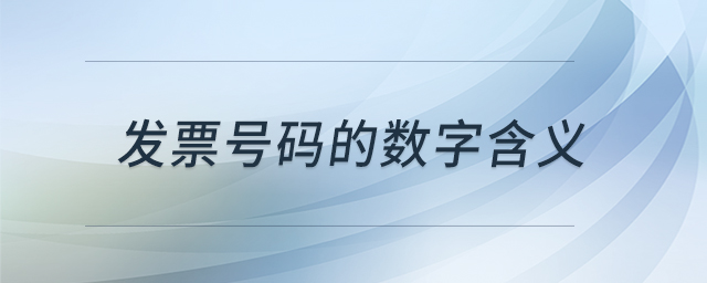 發(fā)票號(hào)碼的數(shù)字含義