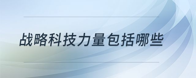 戰(zhàn)略科技力量包括哪些