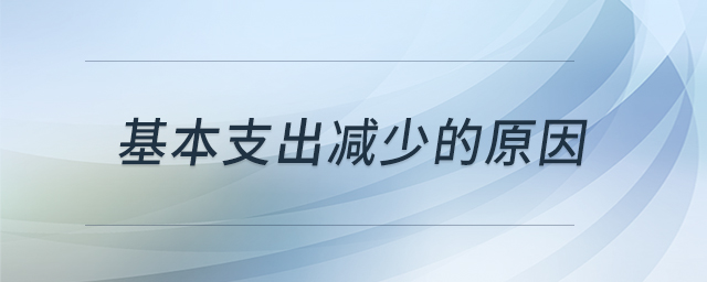 基本支出減少的原因