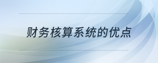 財務(wù)核算系統(tǒng)的優(yōu)點