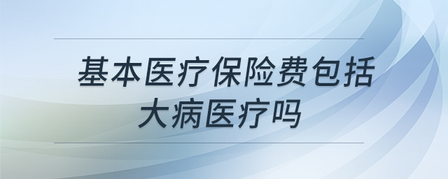 基本醫(yī)療保險(xiǎn)費(fèi)包括大病醫(yī)療嗎