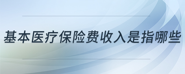 基本醫(yī)療保險費收入是指哪些