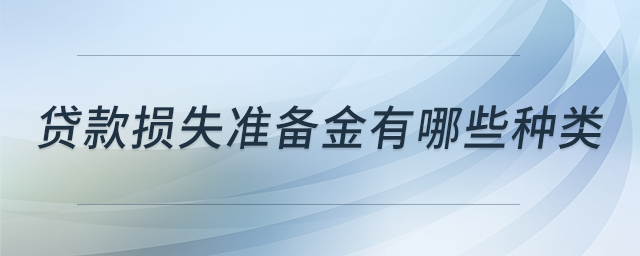貸款損失準(zhǔn)備金有哪些種類